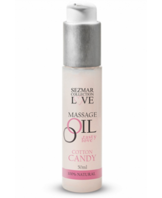 Huile de massage comestible Barbe à papa 50ml 